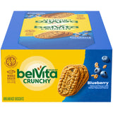 belVita Blueberry Breakfast Biscuits – Portable Breakfast for Hiking Trails and Picnics, 8 Single-Serve Packs