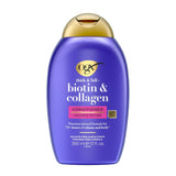 OGX Thick & Full Biotin & Collagen Volumizing Conditioner – Self-Care Nightly Hair Ritual for Fine, Flat Hair, Bergamot & Vanilla Scent, Sulfate-Free, 13 fl oz