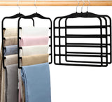 Streamlined 3-Pack Cascade Hanger for Quick Morning Outfit Selection, Velvet Pant Storage