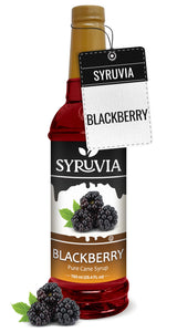Syruvia Blackberry Syrup - 25.4 fl oz Premium Flavoring, Elegant Housewarming and Holiday Gift Set Pick