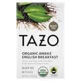 Tazo Organic Awake English Breakfast Black Tea – High Caffeine Morning Brew for Home Office Focus