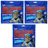 Big League Chew Cotton Candy Bubble Gum 3-Pack - Portable Dugout Treat for Tournament Sidelines and Field Day Events