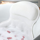 Ozyalo Bath Pillow for Tub – Relaxing Mother's Day Gift for Mom, Soft 4D Air Mesh Spa Accessory with Head and Back Support