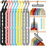 Aurora Living 9-Hole Stacking Hangers – Fast Morning Prep Organizer for Dorm Life and Work-From-Home Schedules