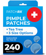 PatchRx Pimple Patch Trio – Bedtime Skincare Ritual with Tea Tree Hydrocolloid Dots for Mindful Nightly Recovery