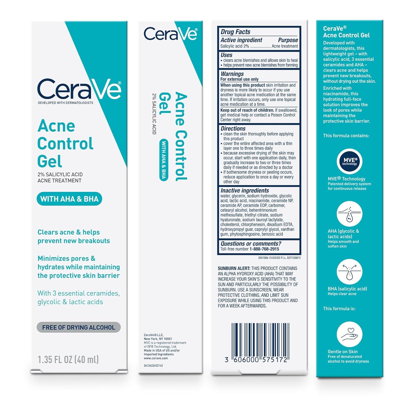 CeraVe Acne Control Gel – Teen Skincare Essential for Dorm & Shared Bathrooms