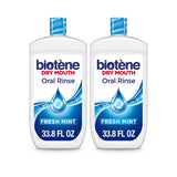 Biotene Oral Rinse Mouthwash for Dry Mouth – Bedtime Wind-Down Ritual for Soothing Nighttime Oral Hydration, Fresh Mint 2x33.8 fl oz