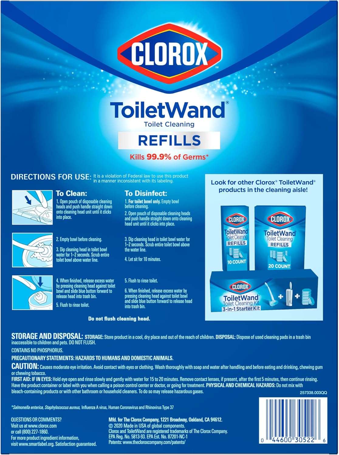 Clorox ToiletWand Disposable Toilet Refills – All-in-One System to Declutter Your Bathroom Storage