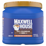 Maxwell House 100% Colombian Medium Roast Coffee 23.1oz – Pre-Ground Bulk Supply for Home Office and Shared Break Rooms