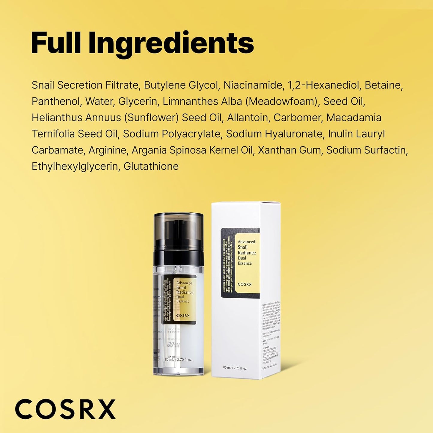 COSRX Snail Mucin 74% + Niacinamide 5% Dual Essence – Premium Anti-Aging Serum for an Elevated Vanity Counter