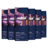 Lavazza Italian Roast Ground Coffee – Daily Focus Brew for Home Office and Remote Work Mornings, Dark Roast 6-Bag Bulk Pack