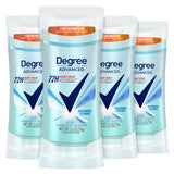 Degree Advanced Shower Clean Antiperspirant Stick – Thoughtful Birthday Gift for Women with 72-Hour Freshness, 4 Pack