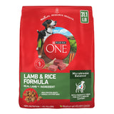 Purina ONE Lamb and Rice Formula - Family-Friendly Adult Dog Food for Kitchen Feeding Stations, 8 lb. Bag