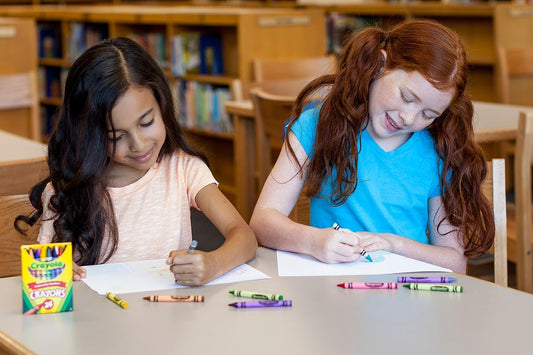 double-wrapped crayon barrels for extra durability against drops and chewing