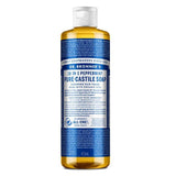 Dr. Bronner's Peppermint Pure-Castile Liquid Soap – Multi-Surface Concentrate for Capsule Cleaning Routines