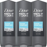 Dove Men+Care Body and Face Wash – Practical Birthday Gift for Husband, Clean Comfort 3-Pack