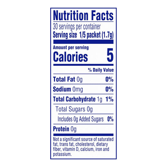 each packet makes one 2-quart pitcher or 5 servings