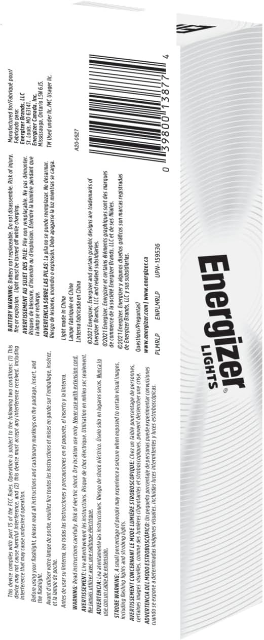 Energizer X400 Rechargeable Penlight for Power Outages, Reliable Emergency Flashlight for Home Blackouts