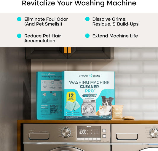 enzyme blend specifically formulated to dissolve and break down pet hair and fur inside the machine