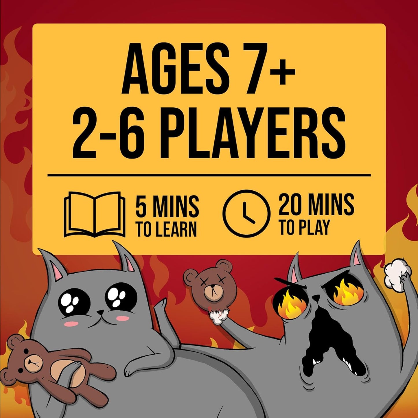 Exploding Kittens: The Board Game – Safe Family Game Night Pick for Kids Ages 7+, Parent-Approved No-Small-Parts Strategy Board