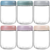NETANY 10 oz Glass Food Storage Containers in White – Neutral Tone Jars for Calm Uncluttered Countertop Styling
