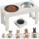 XIAZ Elevated Dog Bowls – Senior Dog Joint Care Feeding Station, Adjustable 9 to 14 Inch Raised Stand for Large and Medium Breeds