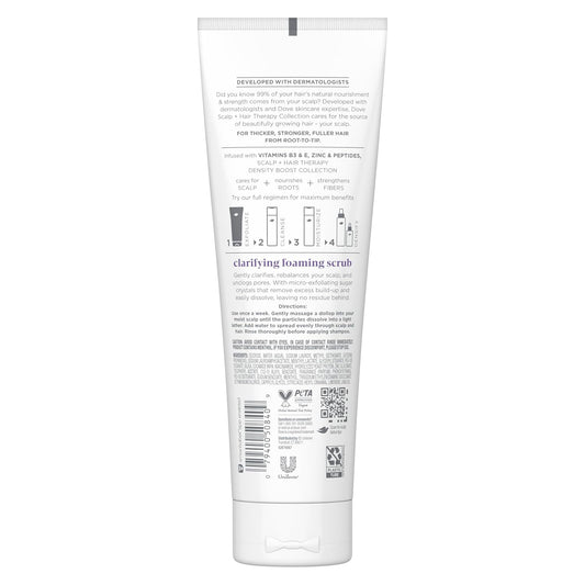 foaming scrub texture for easy scalp application in the shower