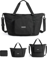 BAGSMART Foldable Travel Bag – Airline Personal Item Duffel for Carry-On Trips, 24L to 37L Expandable Weekender