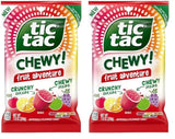 Tic Tac Chewy! Fruit Adventure Candy – After-School Treat Pantry Staple for Kids and Tweens, 7 oz Resealable Bag
