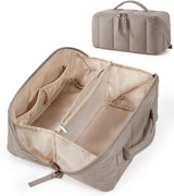 BAGSMART Toiletry Pouch – Thoughtful Birthday Gift for Her, Open-Flat Cosmetic Travel Case