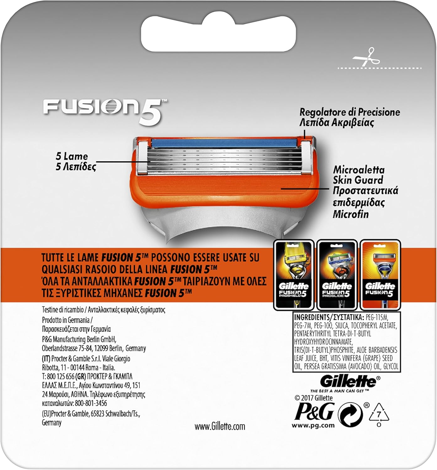 Gillette Fusion 5 Blades for Men – Streamlined Razor Refill Cartridges for a Clutter Free Bathroom