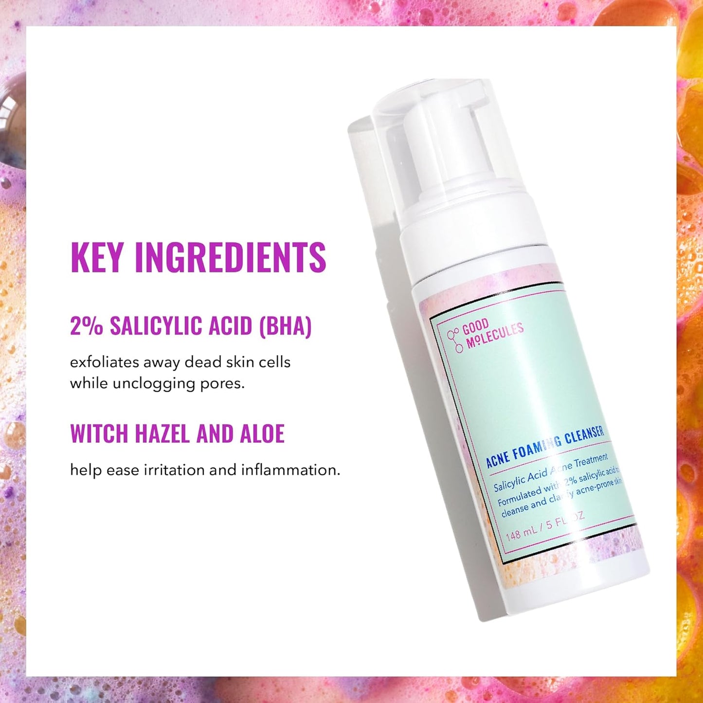 Good Molecules Acne Foaming Cleanser for Mindful Bedtime Skincare Rituals and Clearer Mornings