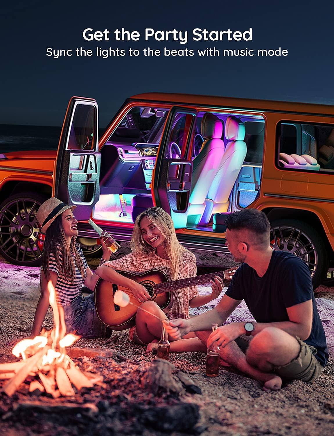Govee Car LED Strip Lights – Thoughtful Valentine's Day Gift for Couples, Music Sync Car Interior Decor