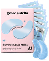 Grace & Stella Eye Masks – Wind Down Wellness Treatment for Dark Circles, Niacinamide Under Eye Patches for Nightly Routine