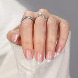 BTArtbox French Tip Press On Nails - Valentine's Day Self-Care Gift for Women, Salon-Style French Manicure at Home