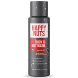 HAPPY NUTS Big Wood Scented Body Wash - Masculine Sandalwood Vetiver Men's Shower Gel for Stress Relief Evenings, Fragrance That Lingers All Day
