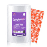 wanguagua Bubble Packing Wrap 12 in x 72 ft – Small Business Shipping Station Productivity Booster, Tool-Free Tear Sheets