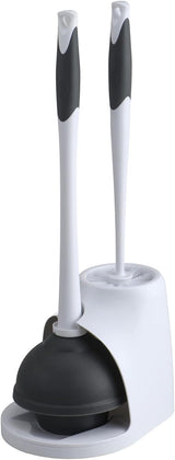 Clorox Toilet Plunger and Brush Combo with Hideaway Caddy – Stylish Bathroom Cleaning Set for Cozy Guest Bathrooms