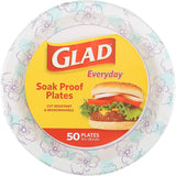 Glad Heavy Duty Paper Plates – 10 Inch Soak-Proof Disposable Plates for Picnics, Camping, and Backyard BBQs, 100 Count