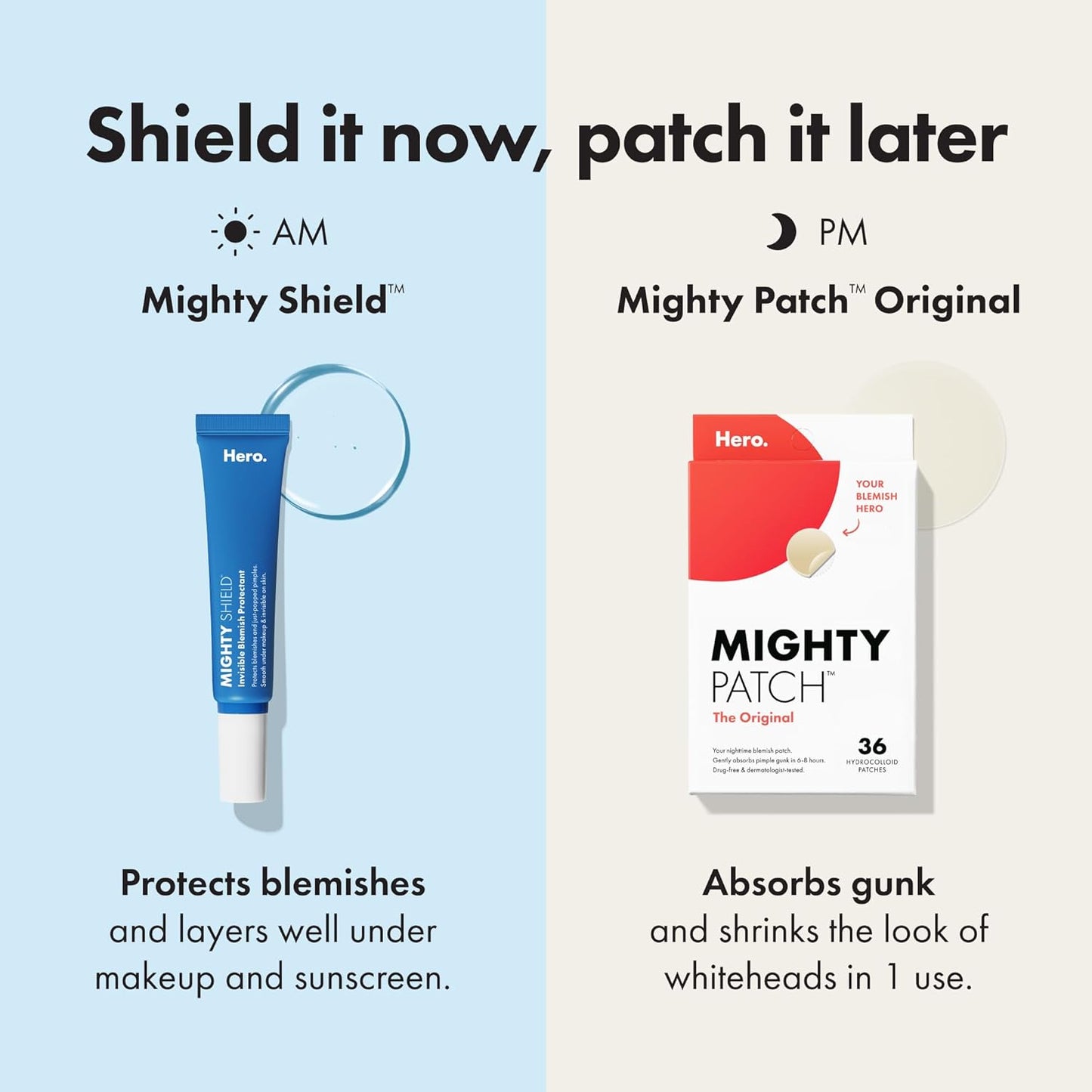 HERO COSMETICS Mighty Shield Liquid Patch – Mindful Skincare Ritual for Active Breakouts, Calming Clear-Dry Blemish Protector