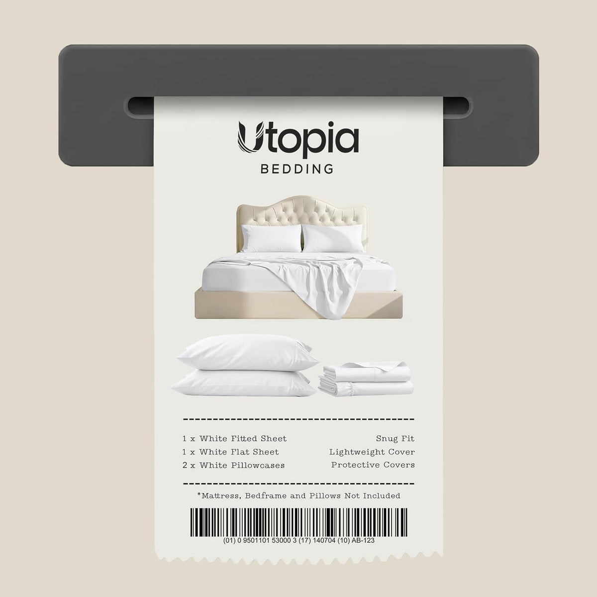 Hotel Luxury Queen Sheets Set 4 Piece – Premium Brushed Microfiber Bedding for Master Suite Upgrade