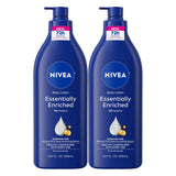 NIVEA Essentially Enriched Body Lotion for Very Dry Skin – Hyaluronic Acid 72-Hour Hydration for Nightly Self-Care Rituals