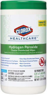 Clorox Healthcare Hydrogen Peroxide Wipes – Bleach-Free Disinfectant for Pediatric Wards, C. auris and MRSA Control