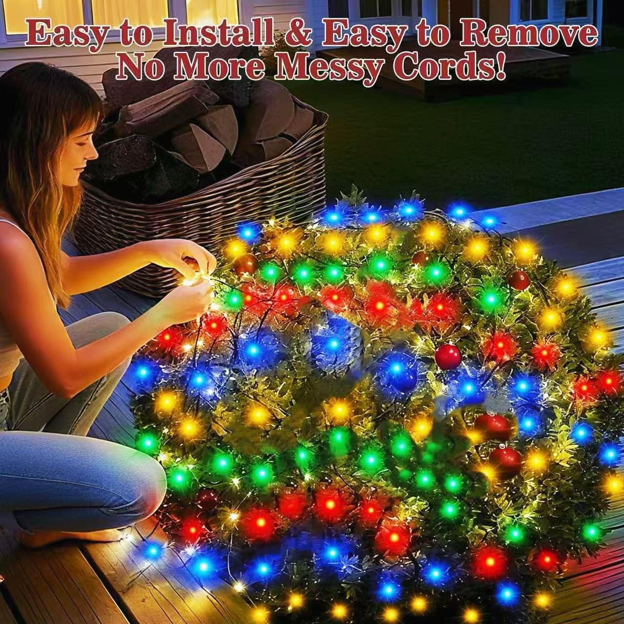 HYH Christmas Net Lights – Flameless Holiday Lighting Alternative, Cool-to-Touch 360 LED Mesh for Safer Sleep and Family Nights