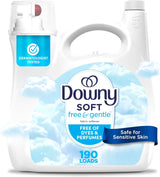 Downy Free & Gentle Liquid Fabric Softener for Sensitive Skin, Hypoallergenic Bedding and Pajama Conditioner