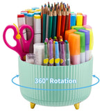 Marbrasse Aesthetic 360-Degree Desktop Caddy for Bedroom Vanities and Home Studios, On-Trend Organizer in Neutral and Bright Tones