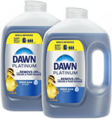 Dawn Platinum Dish Soap Refill Jug for the Busy Home Office Routine, Fresh Rain Scent Dishwashing Liquid That Keeps Your Workspace Scent-Fresh