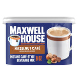 Maxwell House Instant Cafe Mix – Quick Morning Coffee for Busy Home Office, Hazelnut Cafe, 9 oz Canister