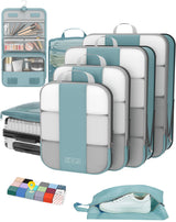 OlarHike Understated Packing Cube Set for Carry-On Minimalists, Clean-Line Compression Organizer for Capsule Wardrobe Trips