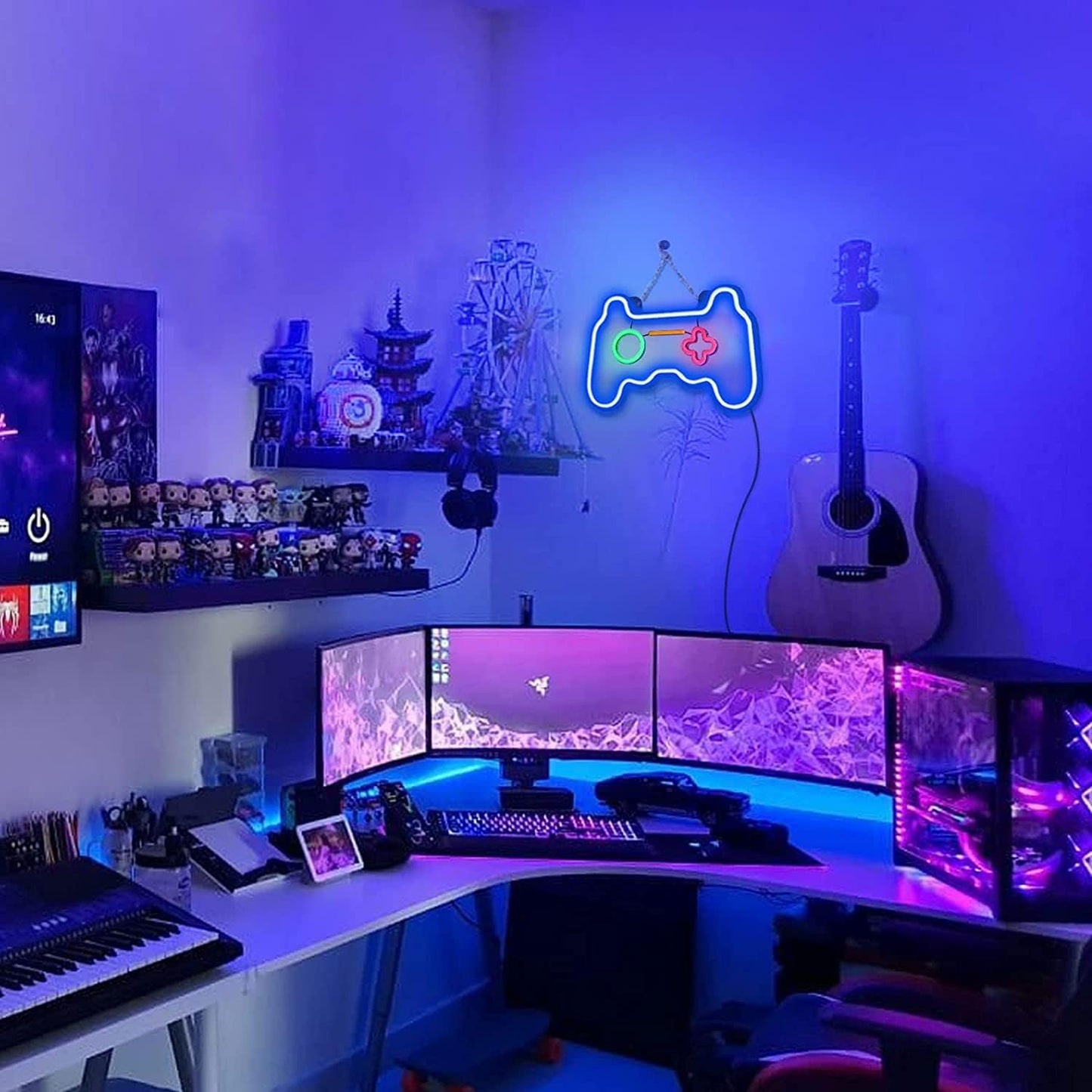 Joylit Gamer Gift Neon Light – Thoughtful Present for Boyfriend or Teen, USB Powered Wall Decor for Gaming Room